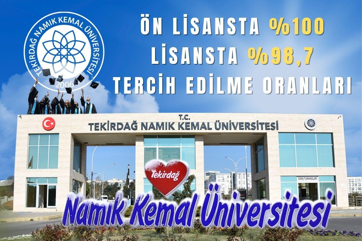 Tekirdağ Namık Kemal Üniversitesi, Önlisansta %100, Lisansta %98,7 ile rekor doluluğa ulaştı