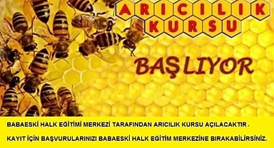 Arıcılık Kursu Duyurusu...