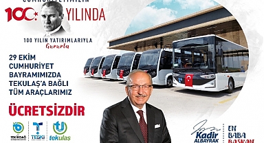 Cumhuriyet Bayramı’nda ulaşım ücretsiz olacak