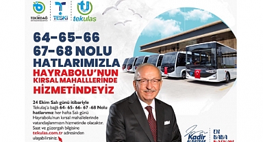 HAYRABOLUNUN KIRSAL MAHALLELERİNDE TOPLU ULAŞIM HİZMETİ BAŞLIYOR