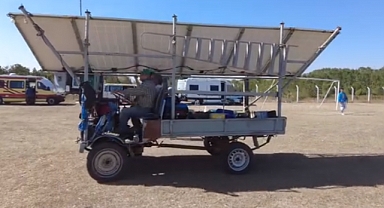 Kendi Güneş Enerjili Seyyar Tarla Sulama Makinasını Yaptı!