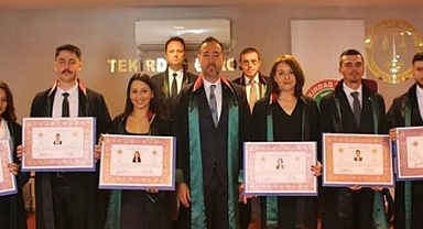 Tekirdağ Barosu, Yeni Avukatlara Ruhsatlarını Takdim Etti