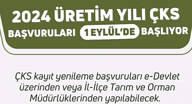 2024 ÜRETİM YILI ÇKS BAŞVURULARI BAŞLADI