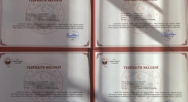 Belediye Personeline Teşekkür Belgesi...