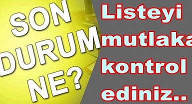 İcmal Listesi Askıya Çıkarıldı...