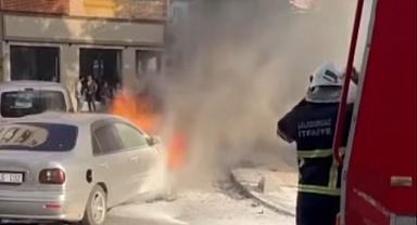 Lüleburgaz’da otomobil yangını