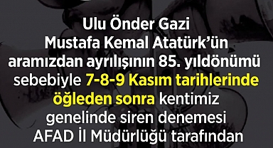 Lüleburgaz’da siren denemesi yapılacak