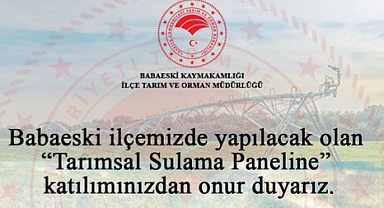 Tarımsal Sulama Paneli düzenlenecek