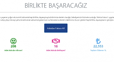 16 fatura askıda bekliyor