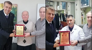 50 yıllık ustalara plaket!