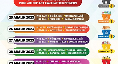 Atık Toplama Aracı Haftalık Programı