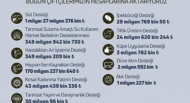 Destekleme ödemeleri bugün başlıyor