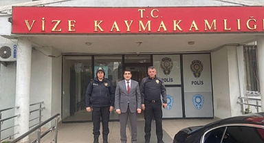 İl Emniyet Müdürü Çamuroğlu, Kaymakam Sedat Özdemir'i Ziyaret Etti