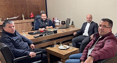İlçe Başkanı Kayalı,Parti Yöneticileriyle Önceki Dönem Meclis Üyesi Güneş'i Ziyaret Etti