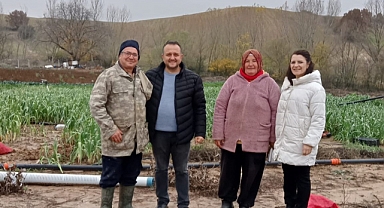 Kadın çiftçiye yerinde ziyaret