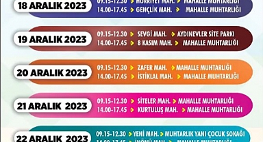 Mobil Atık Toplama Aracı Haftalık Programı 