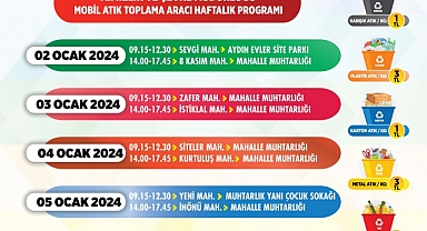 Mobil Atık Toplama Aracı Haftalık Programı