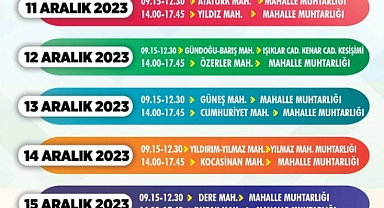 Mobil Atık Toplama Aracı haftalık programı yayınlandı