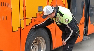 Otobüs Terminalinde Kış Lastiği Denetimi