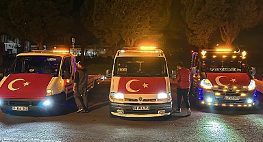 Tekirdağ’da oto kurtarıcılar ‘teröre lanet’ konvoy oluşturdu