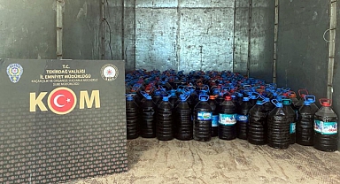 Tekirdağ’da yılbaşı öncesi sahte içki operasyonu