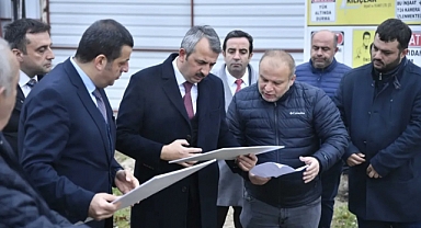 Vali Sezer kütüphane inşaatını inceledi