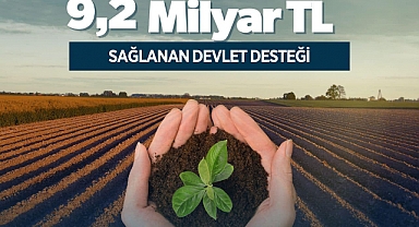 9 Milyar 200 Milyon TL devlet desteği sağlandı