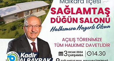 Düğün Salonu Açılış Töreni 3 Ocak'ta