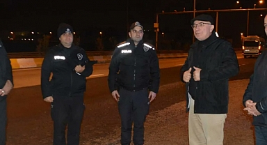 Kaymakam Yüce'den kontrol noktası ziyareti