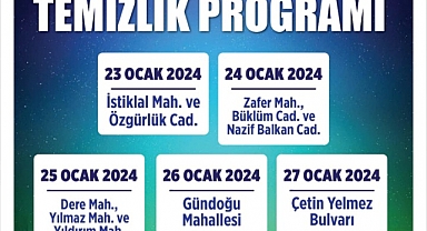 Lüleburgaz Belediyesi Haftalık Temizlik Programını Duyurdu