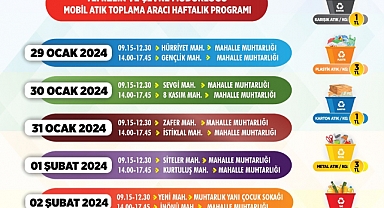 Mobil Atık Toplama Aracı Haftalık Programı