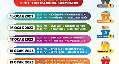 Mobil Atık Toplama Aracı Haftalık Programı