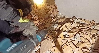 Sıkışan Köpek Kurtarıldı