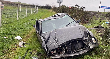 Tekirdağ'da otomobil takla attı; Duygu öldü, sürücü yaralı