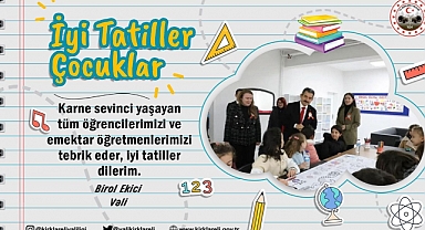 Vali Birol Ekici'den 2023- 2024 Eğitim ve Öğretim Yılı Yarıyıl Tatili Mesajı