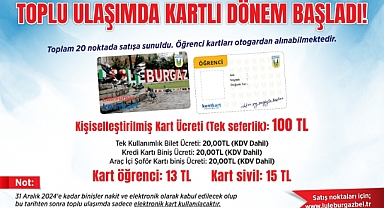 Lüleburgaz’da toplu ulaşımda elektronik kart dönemi başladı