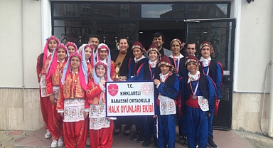 Babaeski Ortaokulu Öğrencilerinden Halk Oyunlarında Büyük Başarı