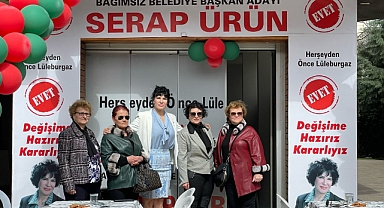 Lüleburgaz'da Bağımsız Belediye Başkan Adayı Serap Ürün Seçim Bürosunu Açtı
