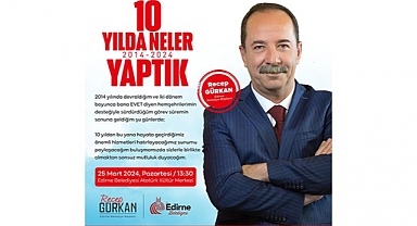 BAŞKAN RECEP GÜRKAN, GÖREV SÜRESİ BOYUNCA YAPTIĞI ÇALIŞMALARI ANLATACAK