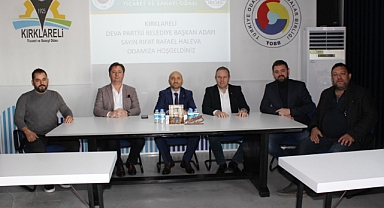 Kırklareli TSO, DEVA Partisi Belediye Başkan Adayı Haleva’yı Ağırladı