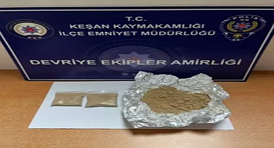 Edirne'de çöp konteynerinin altında uyuşturucu ele geçirildi