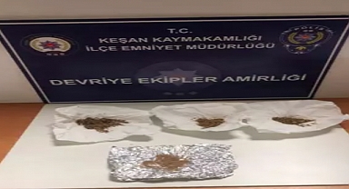 Edirne'de uyuşturucuyla yakalanan 4 şüpheliye gözaltı