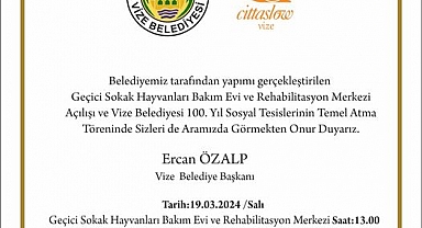 Geçici Hayvan Bakım Evi ve Rehabilitasyon Merkezi Açılıyor