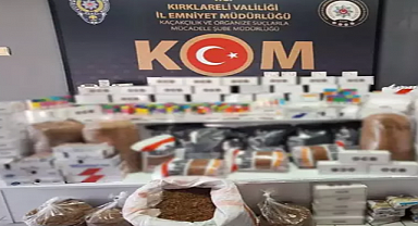 Kırklareli'de kaçak tütün ve içki operasyonu; 6 gözaltı