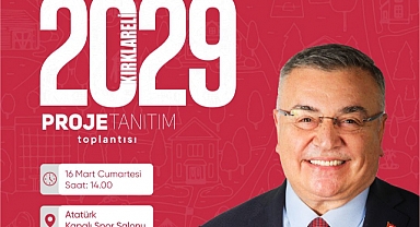 Kırklareli Belediye Başkanı Mehmet Siyam Kesimoğlu'nun Proje Tanıtım Toplantısı Bugün Başlıyor