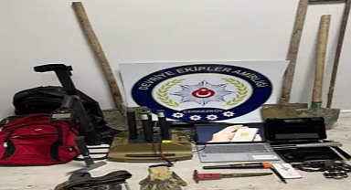 Çerkezköy'de kaçak kazı yapan 5 şüpheli yakalandı