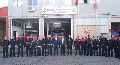 Kırklareli Belediye Başkanı Derya Bulut'tan İtfaiye Personeline Teşekkür Ziyareti
