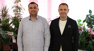 Karahalil Tarım Kredi Kooperatif Müdürü Barış Özkan'dan Belediye Başkanı Derya Bulut'a Hayırlı Olsun Ziyareti