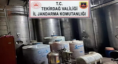 Şarköy'de 72 bin litre sahte şarap ele geçirildi