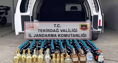 Tekirdağ'da 169 şişe kaçak içki ele geçirildi